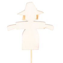Prodotto Decorazioni in legno a forma di spaventapasseri, colori assortiti, 30 cm, 12 pezzi