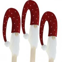 Gnomo di Natale, gnomo da giardino, decorazione natalizia in legno L51cm 3pz