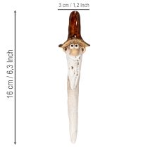 Prodotto Statuetta decorativa di gnomo da giardino per vasi di piante, 16 cm, 2 pezzi