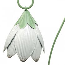 Pali da giardino in metallo fiori decorativi rosa viola bianco L58cm 3 pezzi
