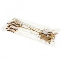 Prodotto Spina fiore coniglietto spina decorativa filo di legno 5,5x0,5x7 cm 12 pezzi