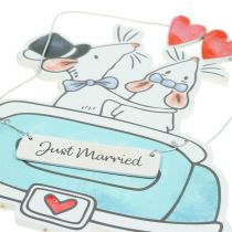 Ciondolo Decò &quot;Just Married&quot; 30cm x 17cm 2pz