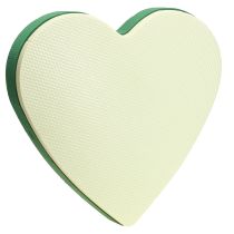 Prodotto Cuore di schiuma floreale 38×36,5 cm schiuma floreale bagnata verde 2 pezzi