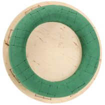 Prodotto Corona di schiuma floreale su legno, schiuma floreale bagnata verde Ø29cm