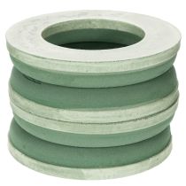 Prodotto Anello in schiuma floreale verde Ø25 cm Disposizione ghirlanda in 4 pezzi
