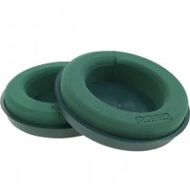 Prodotto Anello in schiuma floreale con tampone per la disposizione verde Ø24cm 2pz