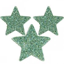 Decorazione a dispersione Stelle di Natale Stelle a dispersione verde Ø4/5cm 40p
