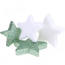 Prodotto Decorazioni sparse Stelle natalizie sparse verde bianco Ø4/5cm 40pz