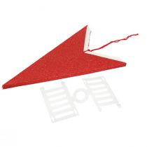 Prodotto Decorazione sospesa a forma di stella realizzata in carta con cordino di iuta