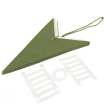 Prodotto Decorazione a stella di Natale, carta iuta verde, decorazione per finestra, 60 cm