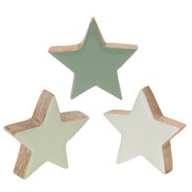 Prodotto Set di stelle decorative in legno per tavolo e davanzale, 5 cm, 9 pezzi