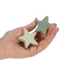 Prodotto Set di stelle decorative in legno per tavolo e davanzale, 5 cm, 9 pezzi
