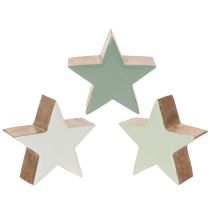 Prodotto Statuetta decorativa a forma di stella, decorazione da tavolo, 10 cm, 3 pezzi