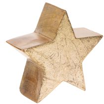 Prodotto Supporto decorativo a forma di stella natalizia per tavolo o mensola, 10 cm, 3 pezzi