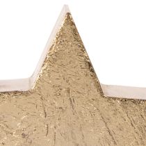 Prodotto Supporto decorativo a forma di stella natalizia per tavolo o mensola, 10 cm, 3 pezzi