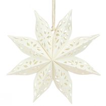 Prodotto Carta appendiabiti decorativa stella fiocco di neve bianca Ø20 cm 6 pz