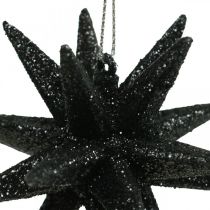 Prodotto Decorazioni natalizie stelle da appendere nere Ø7,5cm 8pz
