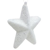 Prodotto Stella bianca con glitter 11,5 cm