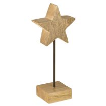 Prodotto Stella di legno naturale stelle di legno da appoggiare H23cm 2 pz