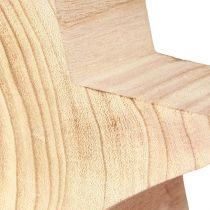Prodotto Stella realizzata in legno di Paulownia poinsettia su base H48 cm