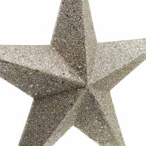 Prodotto Stelle glitterate per appendere champagne Ø21cm 3pz