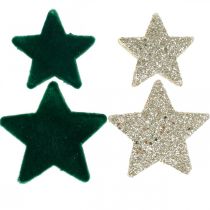 Prodotto Gli zuccherini a stella mescolano Natale verde e oro 4cm/5cm 40p