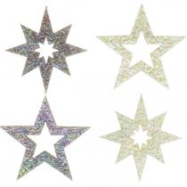 Prodotto Stelle decorative per l&#39;artigianato gommapiuma gialla, marrone 4 cm 36 pz
