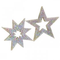 Prodotto Stelle decorative per l&#39;artigianato gommapiuma gialla, marrone 4 cm 36 pz