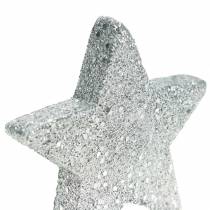 Prodotto Stelle sparse con glitter Ø6,5 cm argento 36 pezzi