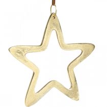Prodotto Ciondolo natalizio, decorazione stella per l&#39;Avvento, decorazione stella dorata 14×14cm