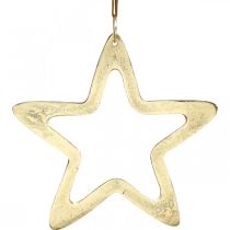 Prodotto Ciondolo natalizio, decorazione stella per l&#39;Avvento, decorazione stella dorata 14×14cm