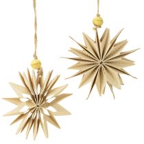 Prodotto Stelle di carta, colori naturali, Ø10cm, 6 pezzi