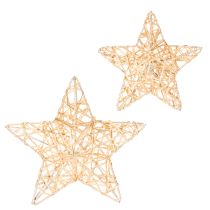 Prodotto Set di stelle decorative in filo metallico, due misure, 10 cm, 12 pezzi