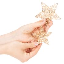 Prodotto Set di stelle decorative in filo metallico, due misure, 10 cm, 12 pezzi