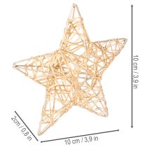 Prodotto Set di stelle decorative in filo metallico, due misure, 10 cm, 12 pezzi