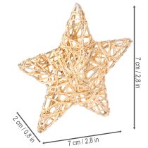 Prodotto Set di stelle decorative in filo metallico, due misure, 10 cm, 12 pezzi