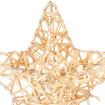 Prodotto Set di stelle decorative in filo metallico, due misure, 10 cm, 12 pezzi