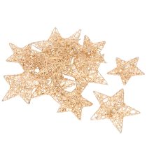 Prodotto Set di stelle decorative in filo metallico, due misure, 10 cm, 12 pezzi
