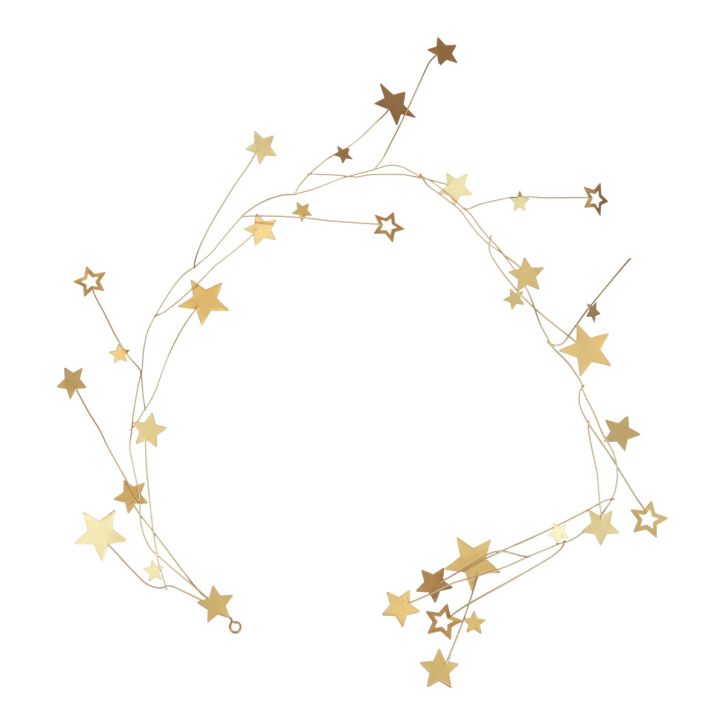 Appendino decorazione decorazione stella natalizia in metallo oro 85 cm