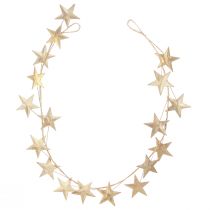 Prodotto Ghirlanda di stelle per Natale in metallo dorato L180cm