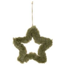 Prodotto Ciondoli a forma di stella in pelliccia sintetica, morbidi, per finestre e porte, 21 cm, 4 pezzi
