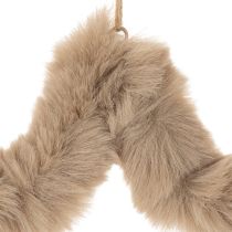 Prodotto Stelle decorative da appendere in pelliccia sintetica, 21 cm, 4 pezzi