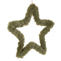 Prodotto Stella decorativa da appendere, in pelliccia sintetica, per porte e finestre, 30 cm, 3 pezzi
