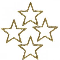 Decorazione a spargimento Stelle di Natale glitter oro Ø4cm 120p