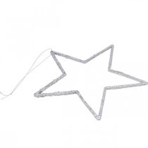 Prodotto Stella con glitter Decorazione natalizia Argento 17,5cm 9pz