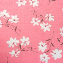 Tessuto decorativo fiori rosa 30 cm x 3 m