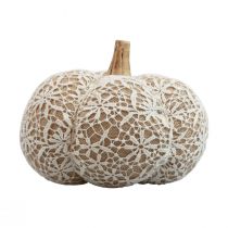 Tessuto decorazione zucca iuta pizzo bianco/beige decorazione vintage Ø18cm