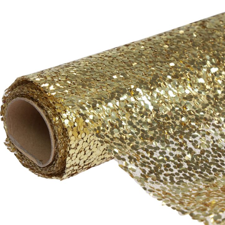 Prodotto Runner da tavolo Runner natalizio con paillettes oro 48x450 cm