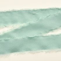 Prodotto Nastro in tessuto decorativo con frange verde salvia 40mm 15m