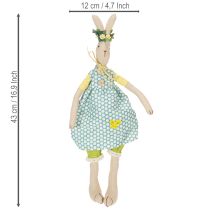 Prodotto Coniglietto di Pasqua imbottito, coniglietto di Pasqua con vestiti, coniglietta H43cm